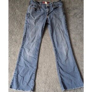 Lucky Brand Womens Jeans Size 4 Blue Denim Mid Rise Raw Hem Medium Wash